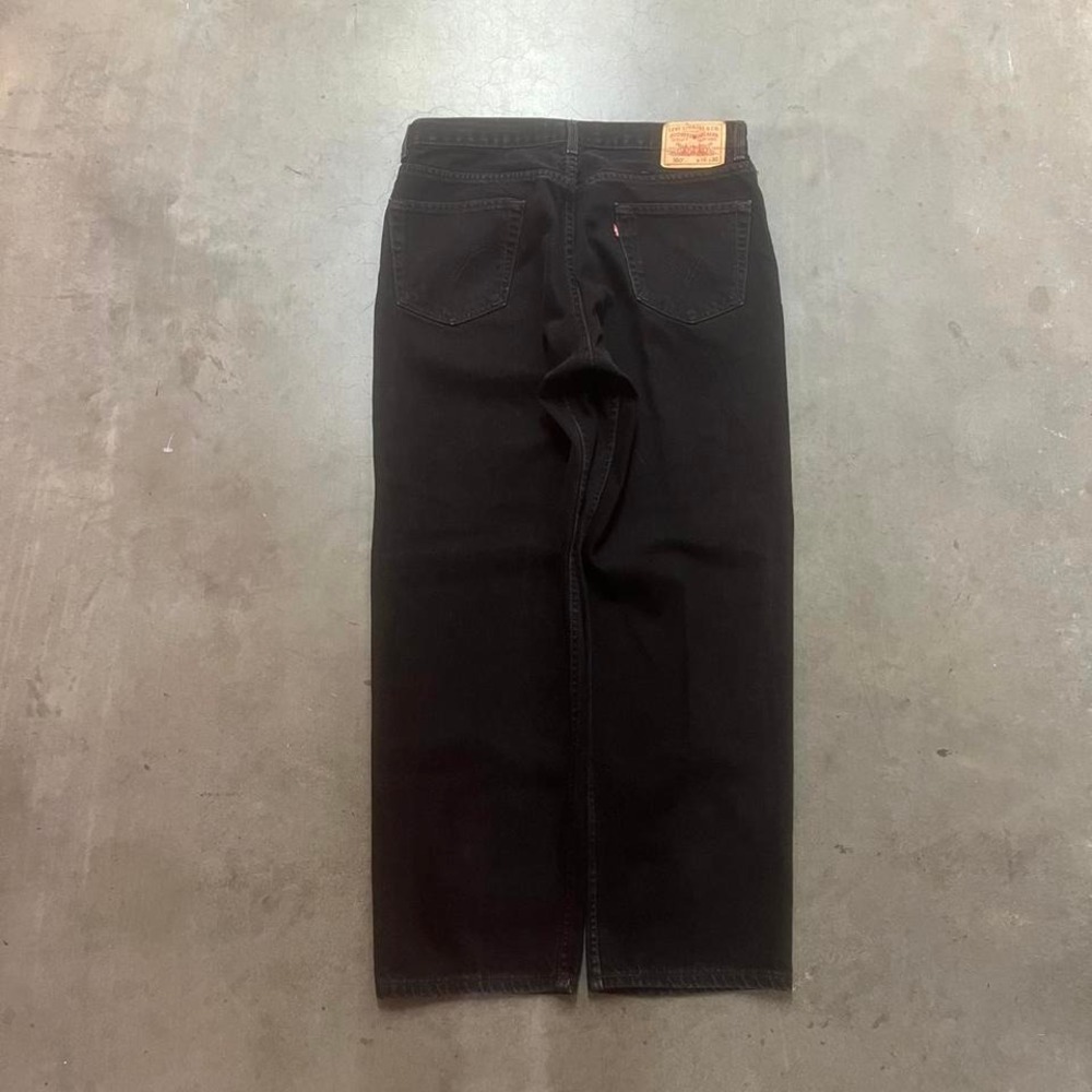 Y2K Levi's 550 men's black relaxed‎ fit jeans skater baggy 36